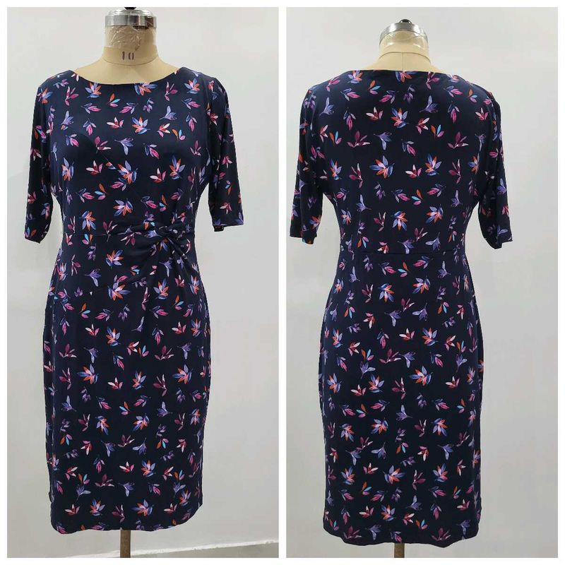 Floral Print Sheath Dress Length  40 Inches