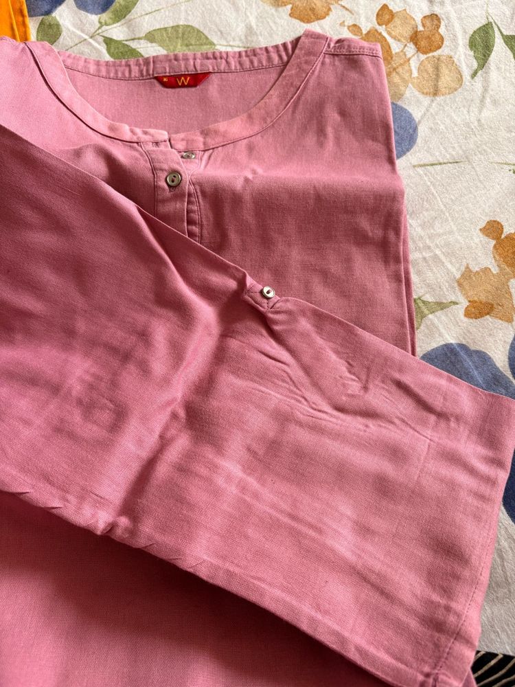W Pink Kurti  - Size 16
