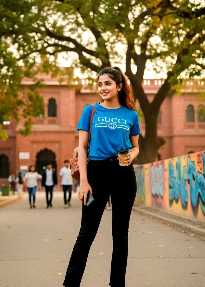 Gucci Blue Crop Top