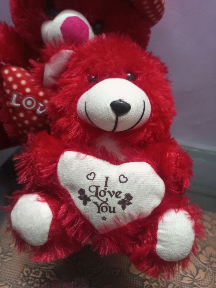Red Teddy Combo 2 Pack Chhotu - Motu