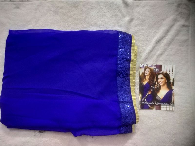 Blue Color Stylish Saree.