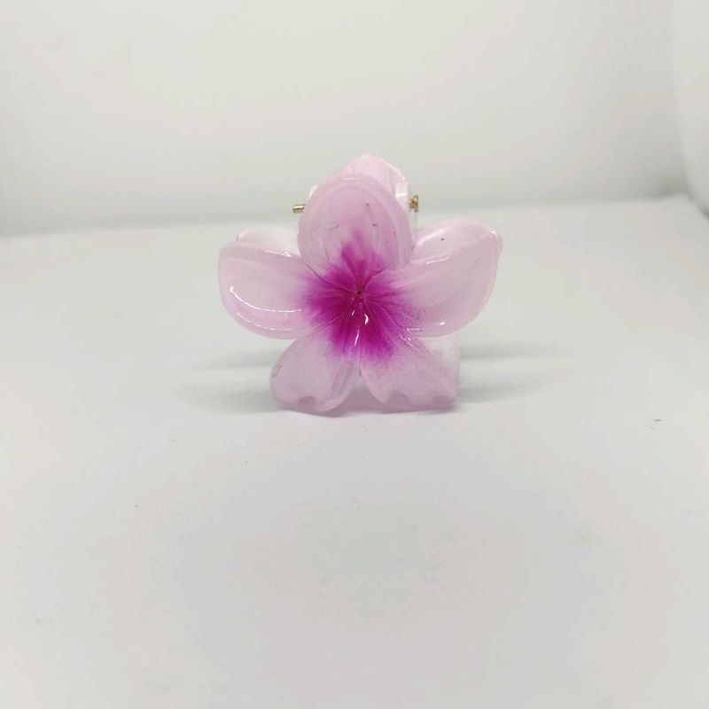 Pink Floral Flower Hair Clips- 1pc