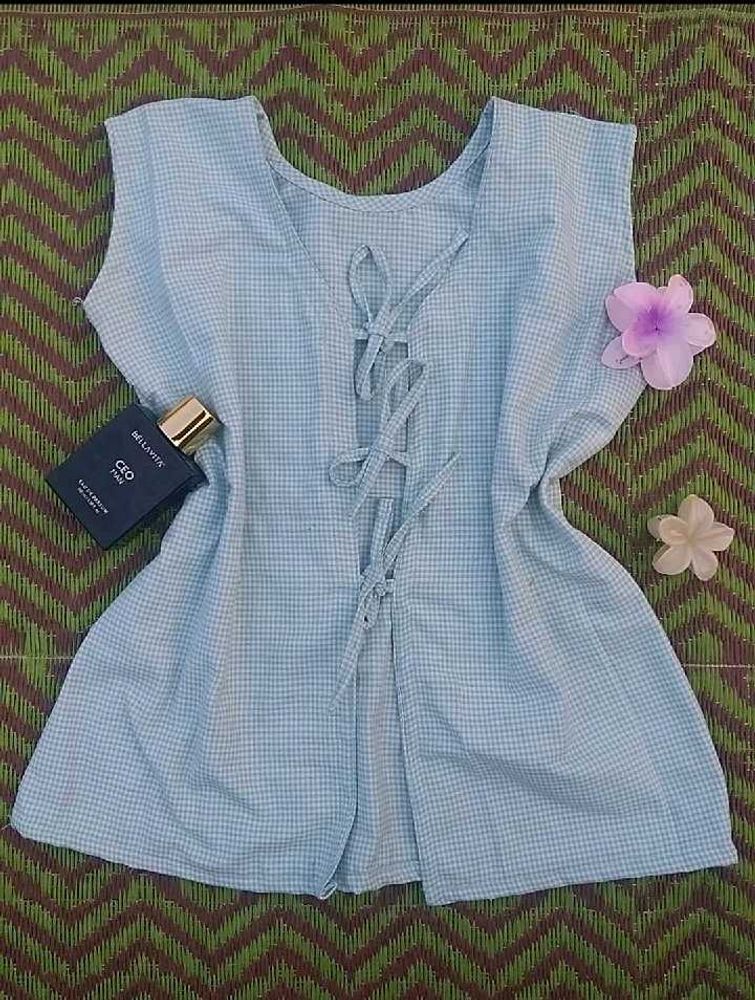 Bow Plaid Top Pinteresty💙