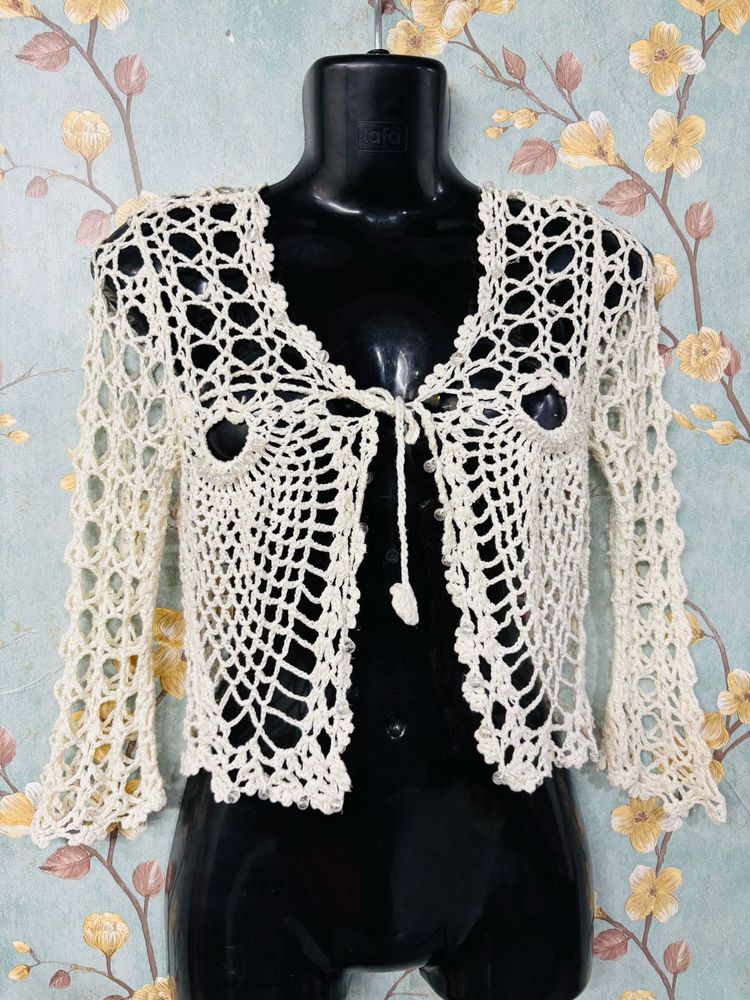 Y2k Crochet Cardigan