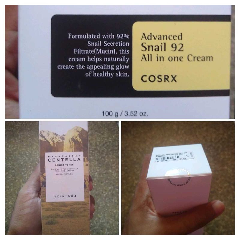 Skin1004 Toning Toner &amp; Cosrx Snail Cream
