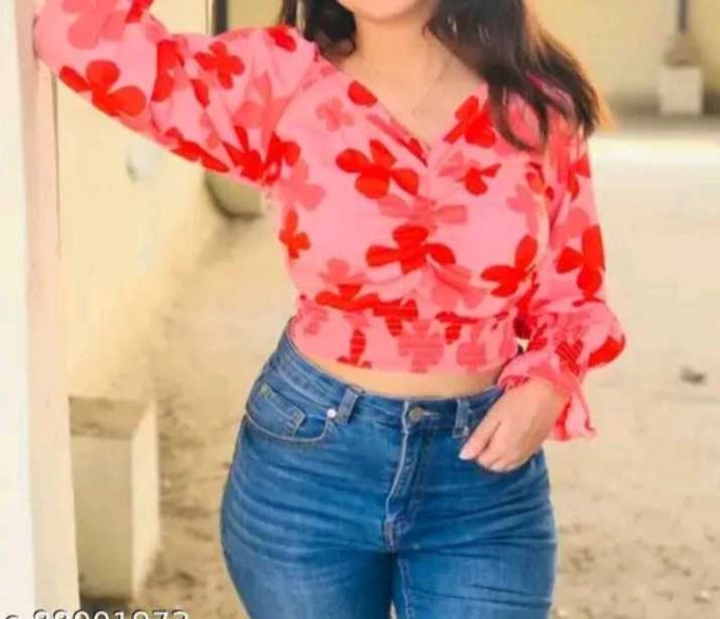 Floral Print Crop Top