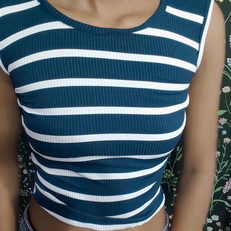Striped Crop Top