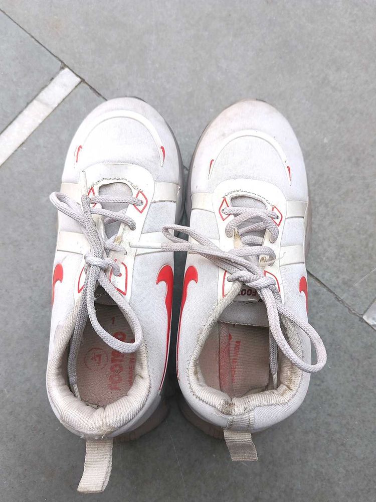 White Sport Shoe For Kids
