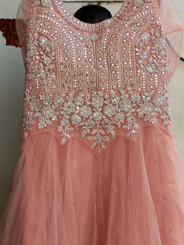 Partywear Gown With Separate Dupatta