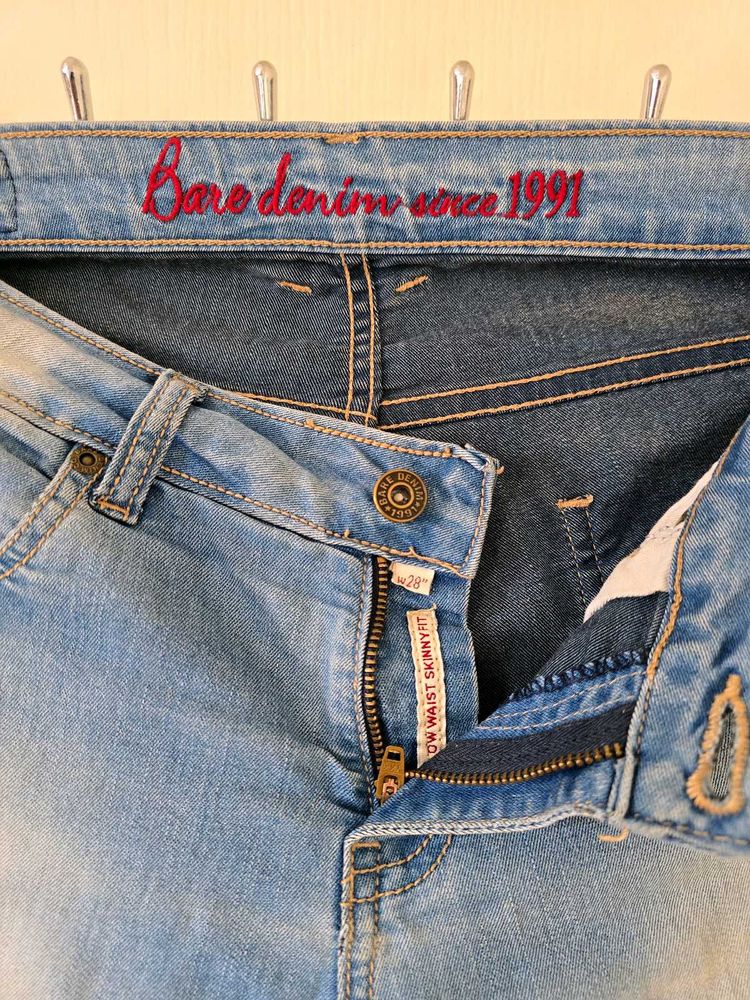 Bare Denim Low Waist Skinny Jeans