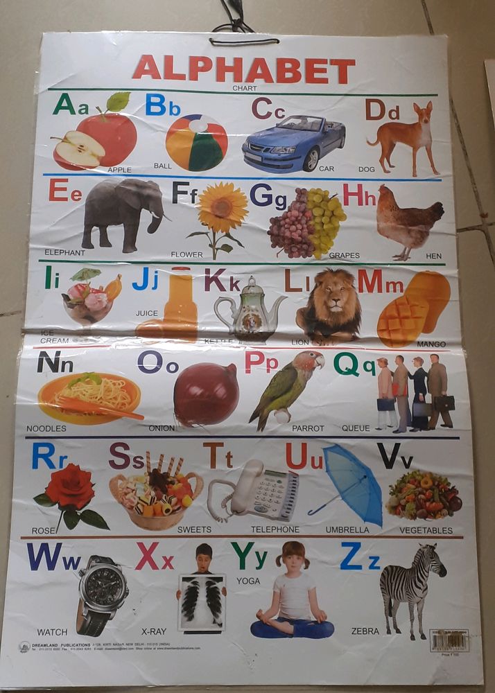 A3 Size Kids Learning Charts
