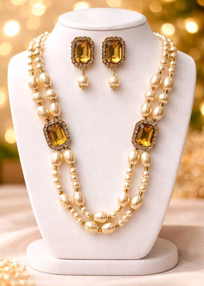 Vintage Style Pearl Necklace Set