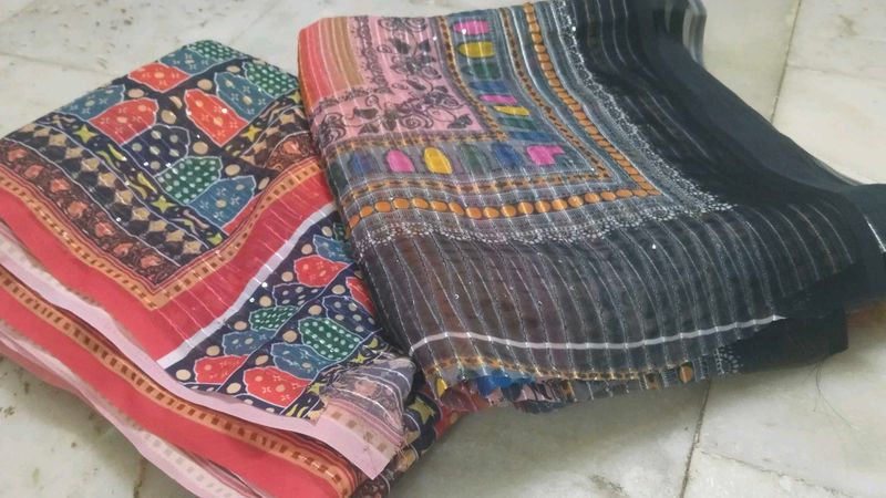 Two Rainbow Colour Sarees🌈✨💖