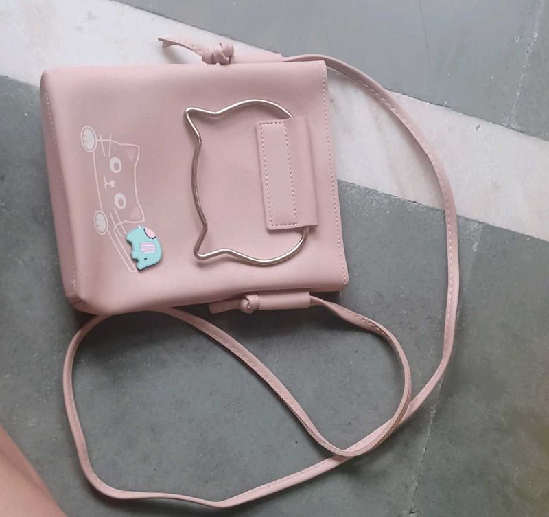 Cute Beige Crossbody Bag