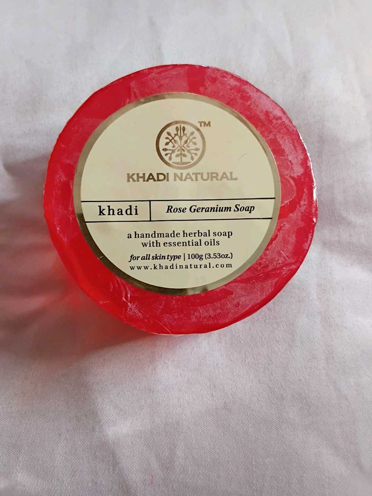 Khadi Natural Rose Geranium Soap