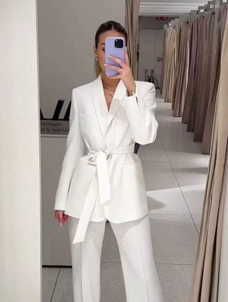 ZARA White Blazer