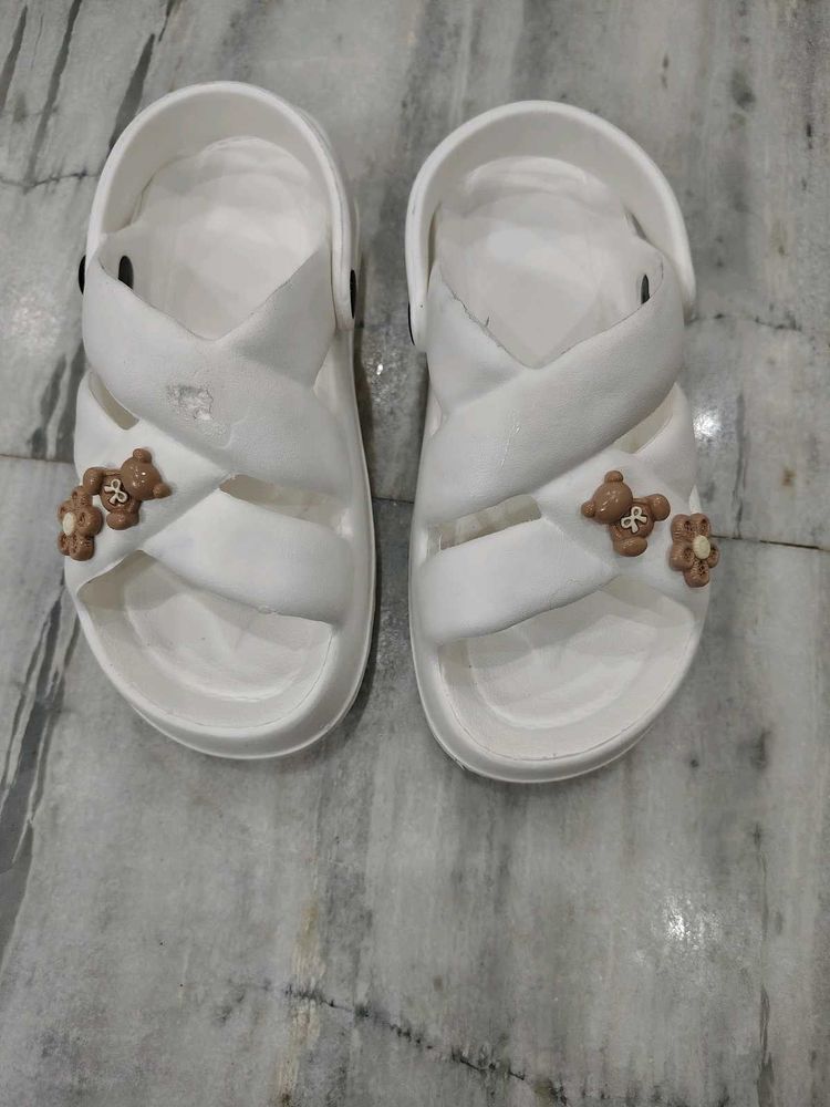 Cute White Bear Sandals