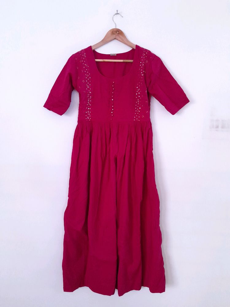 Rose Pink Casual Kurta (Women&#39;s)