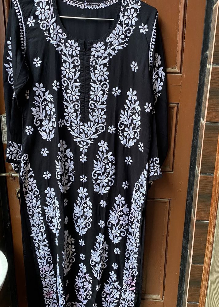 Black Beautiful Handwork Chikankari Kurta