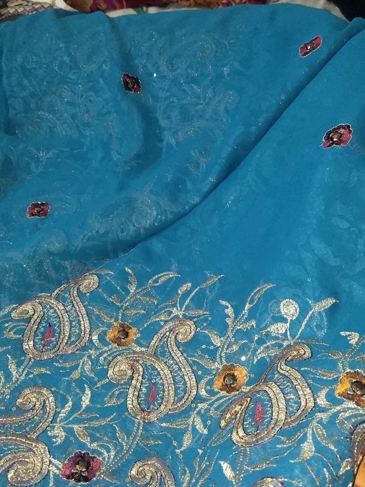 Blue Heavy Saree