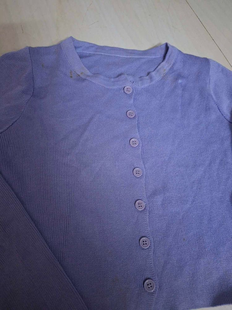 Trendy Lavender Cardigan