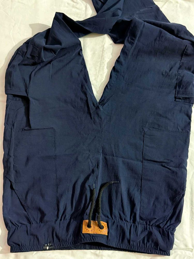 Navy Blue Lightweight Cargo Pants