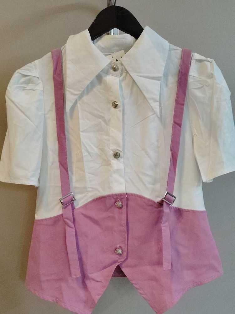 Cute Girl&#39;s Top with Suspenders