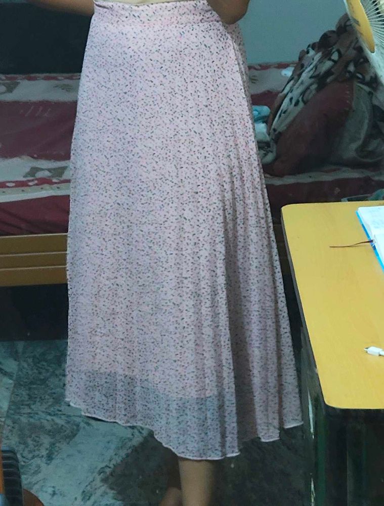 Floral Print Midi Skirt