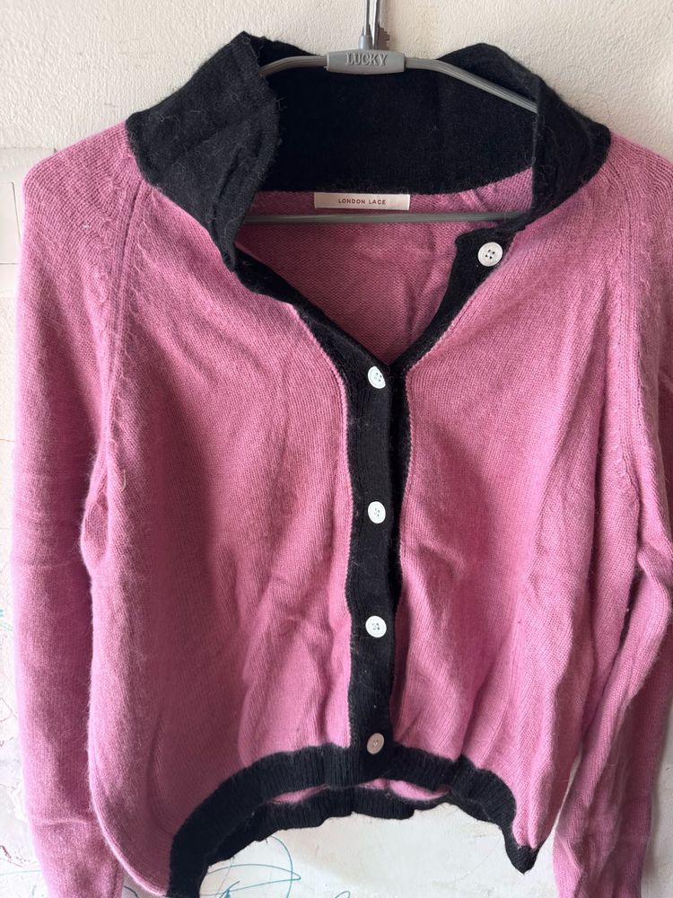 Pink Cardigan Sweater