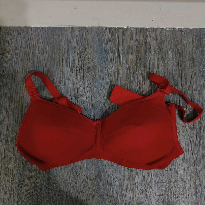 Red Padded Bra