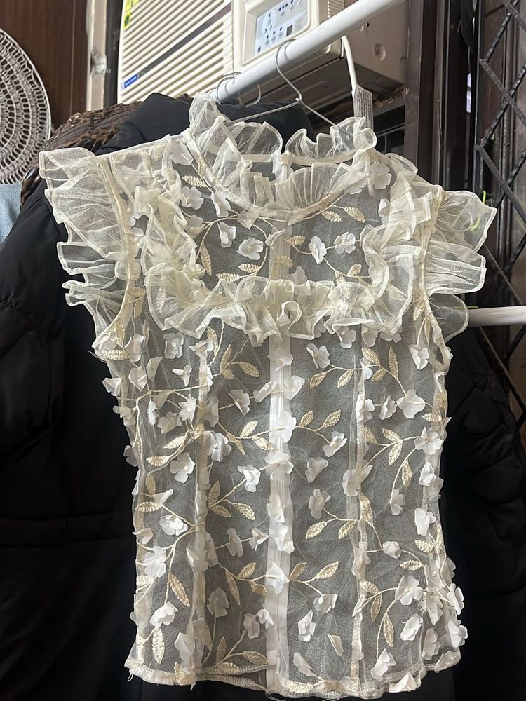 Sheer Korean Style Top