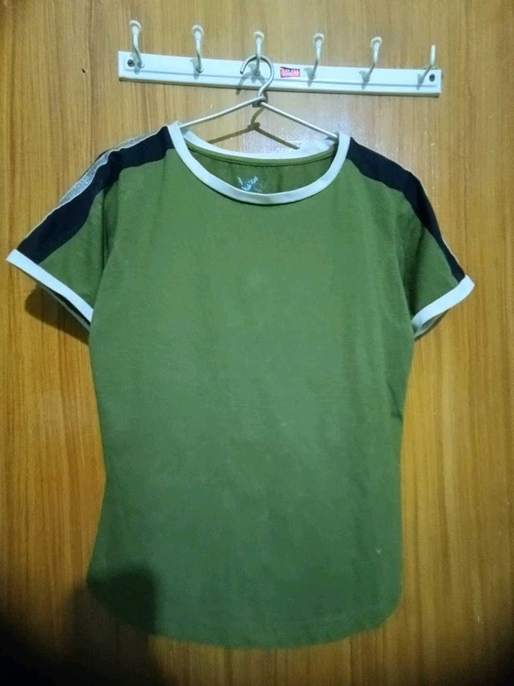 Green Ringer T Shirt