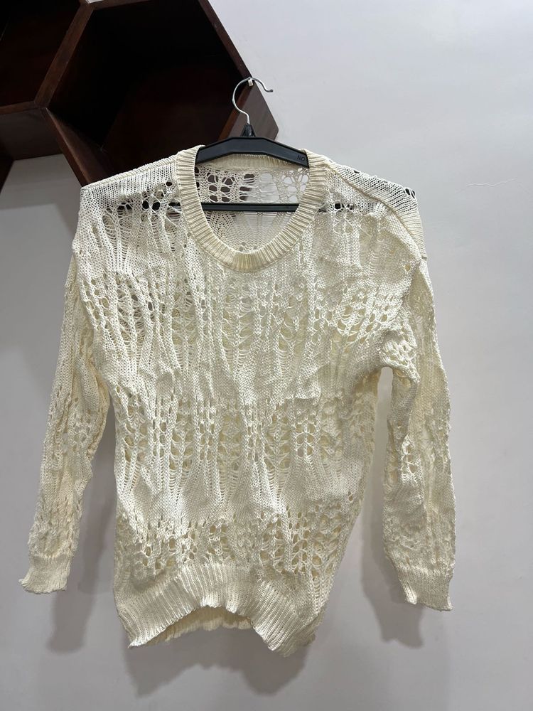 White Knit Sweater