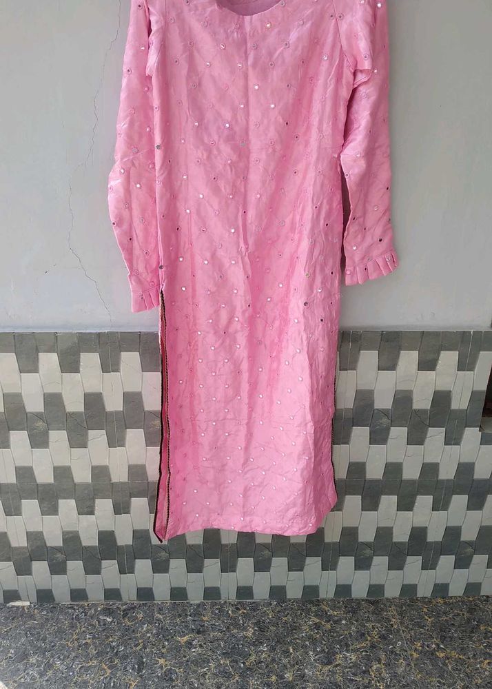 A-line stiched full sleeves kurti