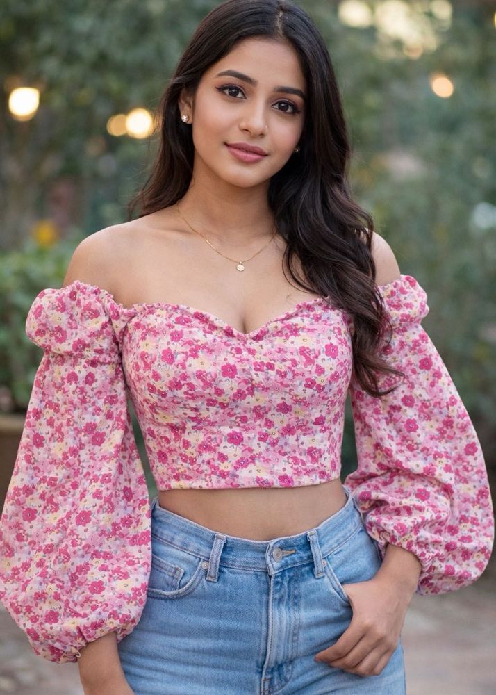 Floral Crop Top - Stylish &amp; Trendy