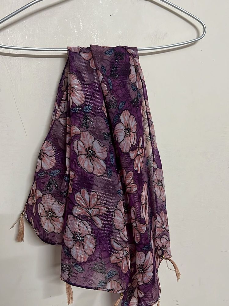 Floral Purple Scarf 💜