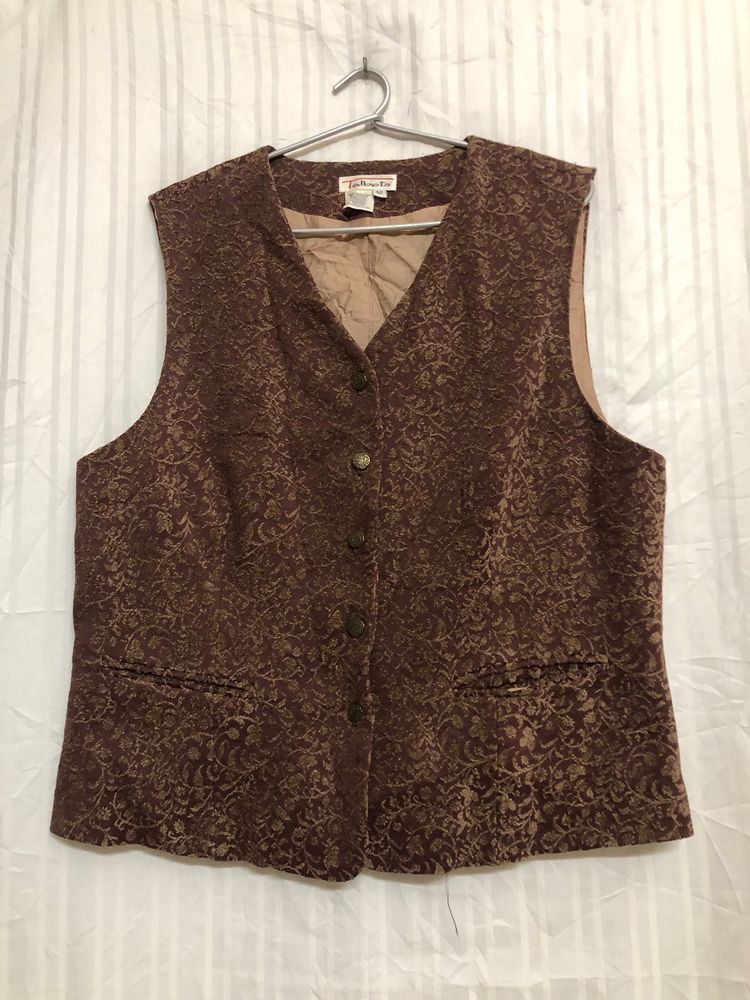 Talbcts Brown Printed Vest
