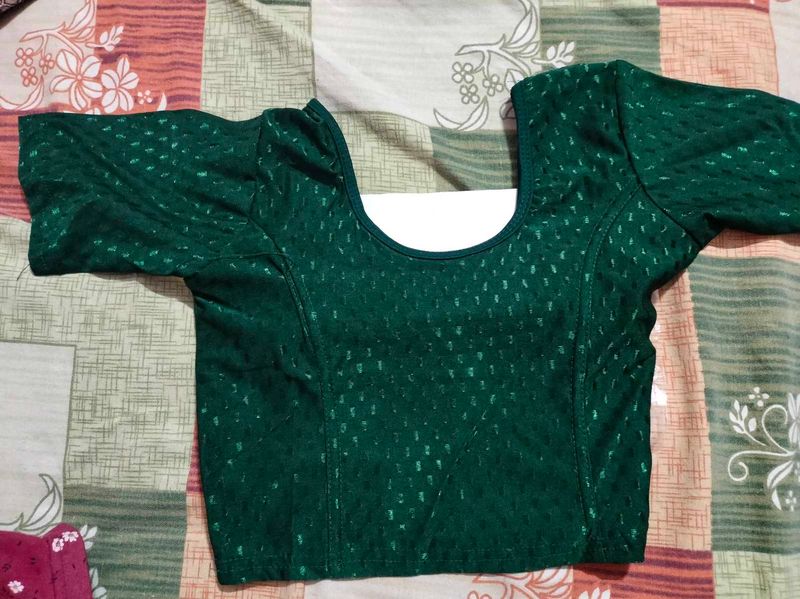 Green Saree Blouse