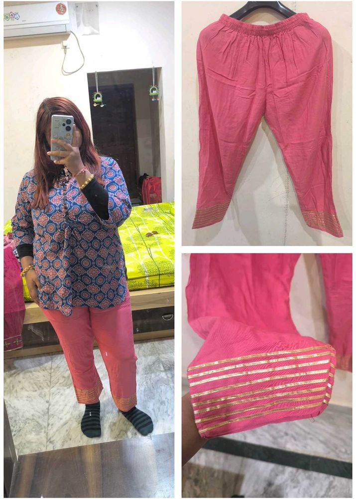 Pink Embroidered Salwar Pants