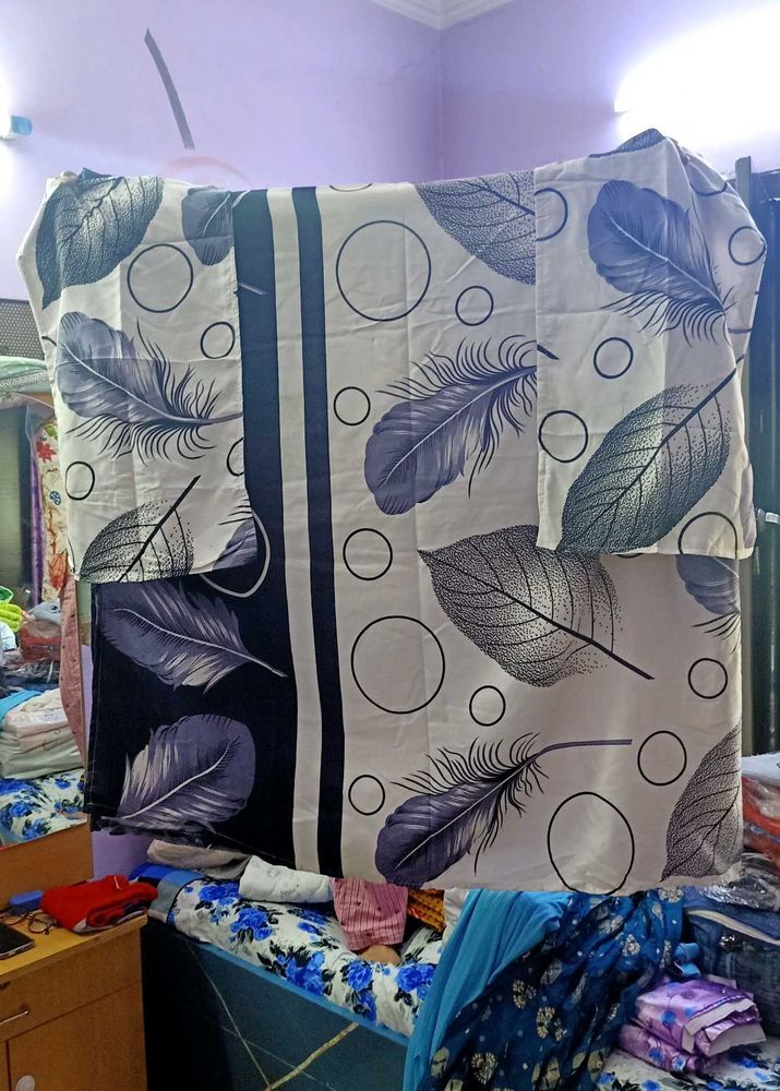 Feather Print Bedsheet with 2 pillow cover