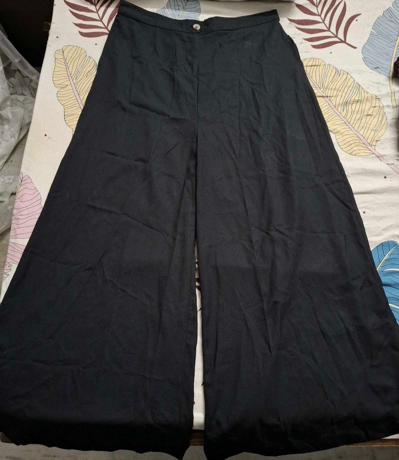 Wide Leg Formal Black Pants