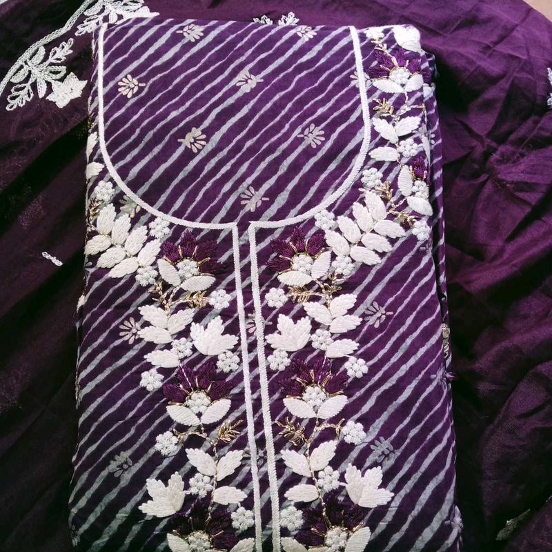 Elegant Purple Dress Material