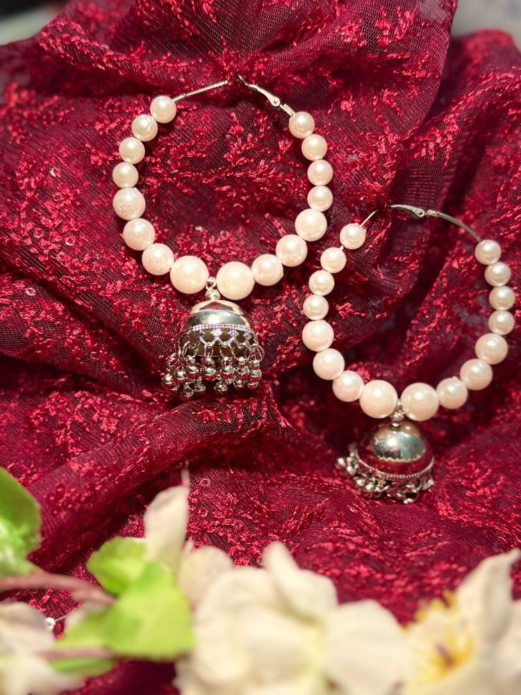 Pearl Jhumka Earrings