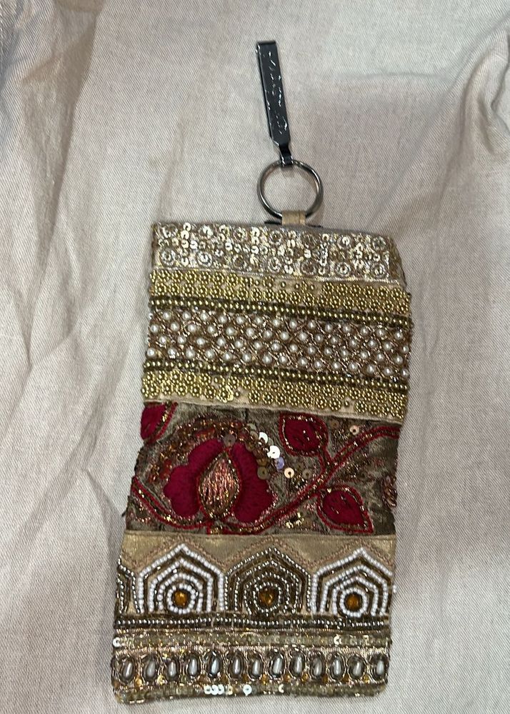 Embroidered Beaded mobile Cover/Holder