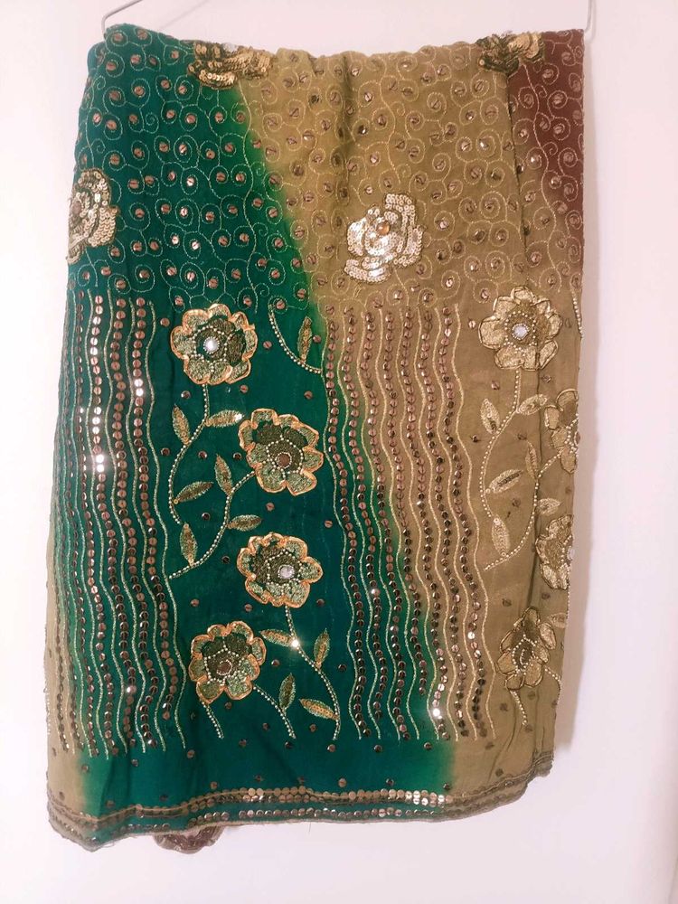 Elegant Embroidered Saree