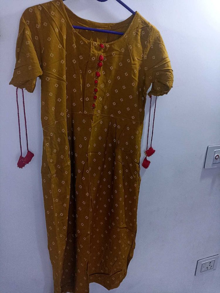 Elegant Mustard Kurta