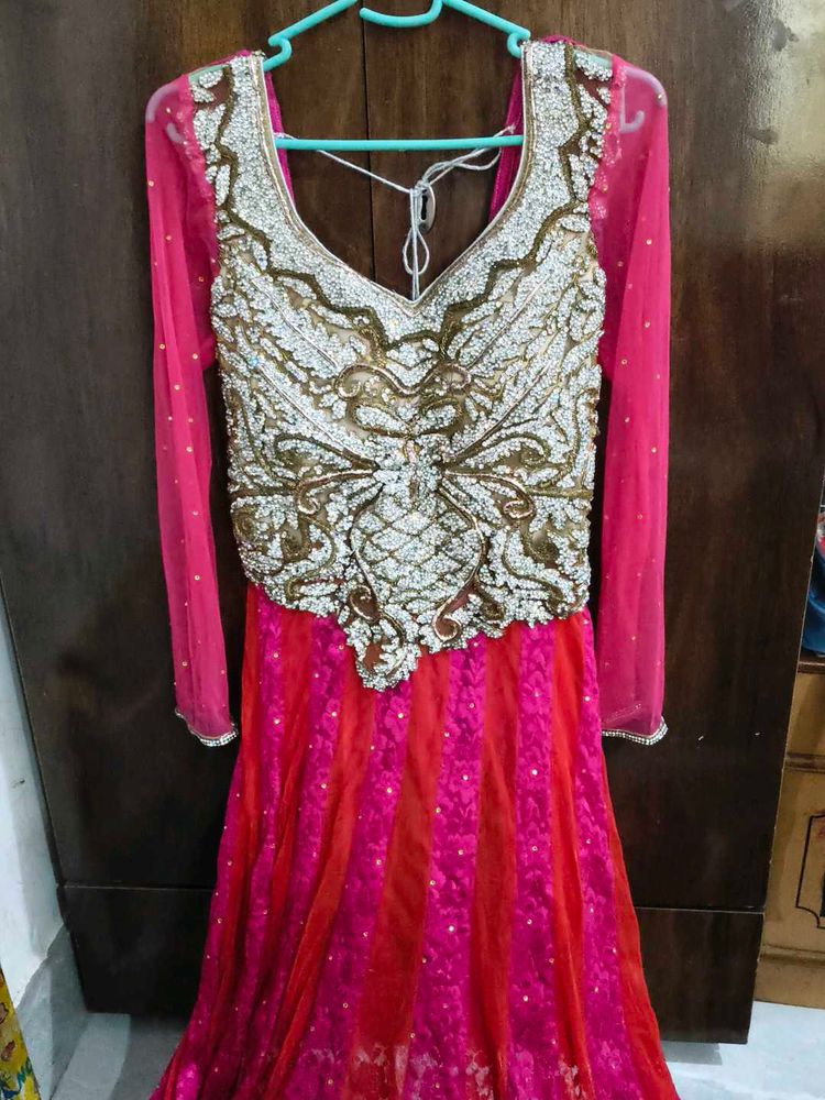 Gorgeous Pink anarkali kurta