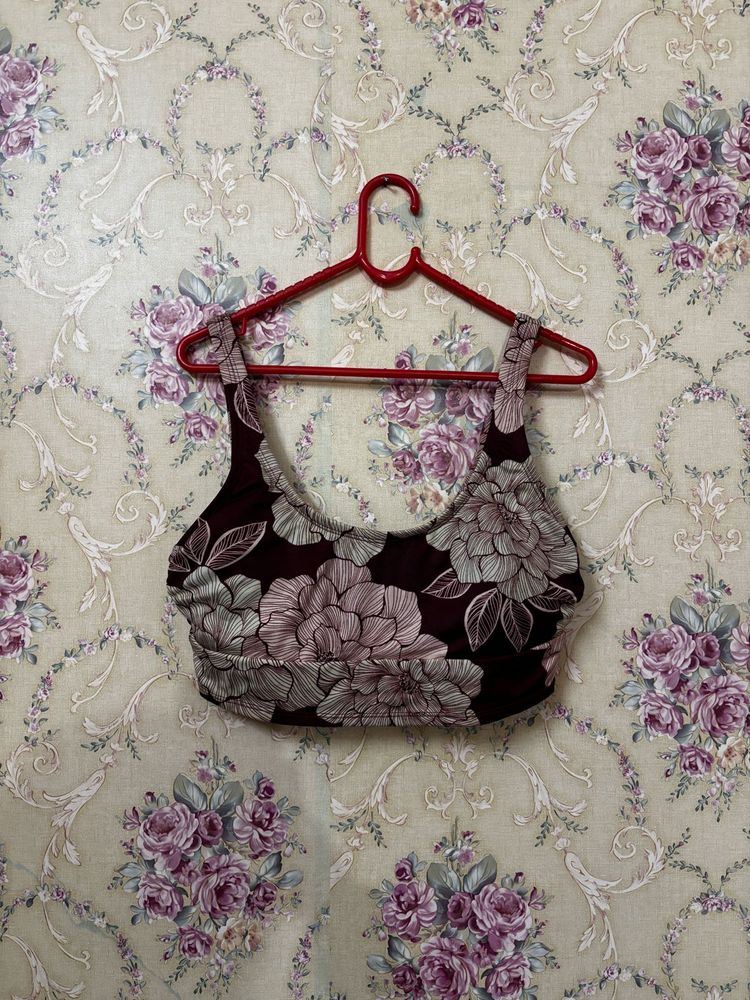 Floral Print Sports Bra