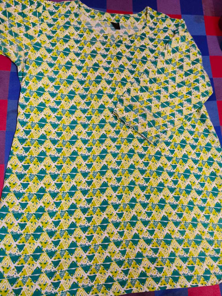 Rayon Green Kurti