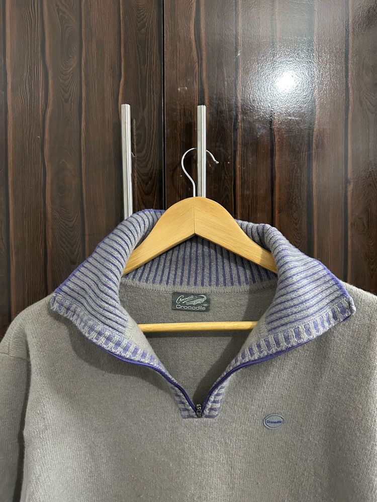 Crocodile Quater Zip Sweater